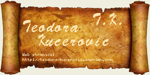 Teodora Kućerović vizit kartica